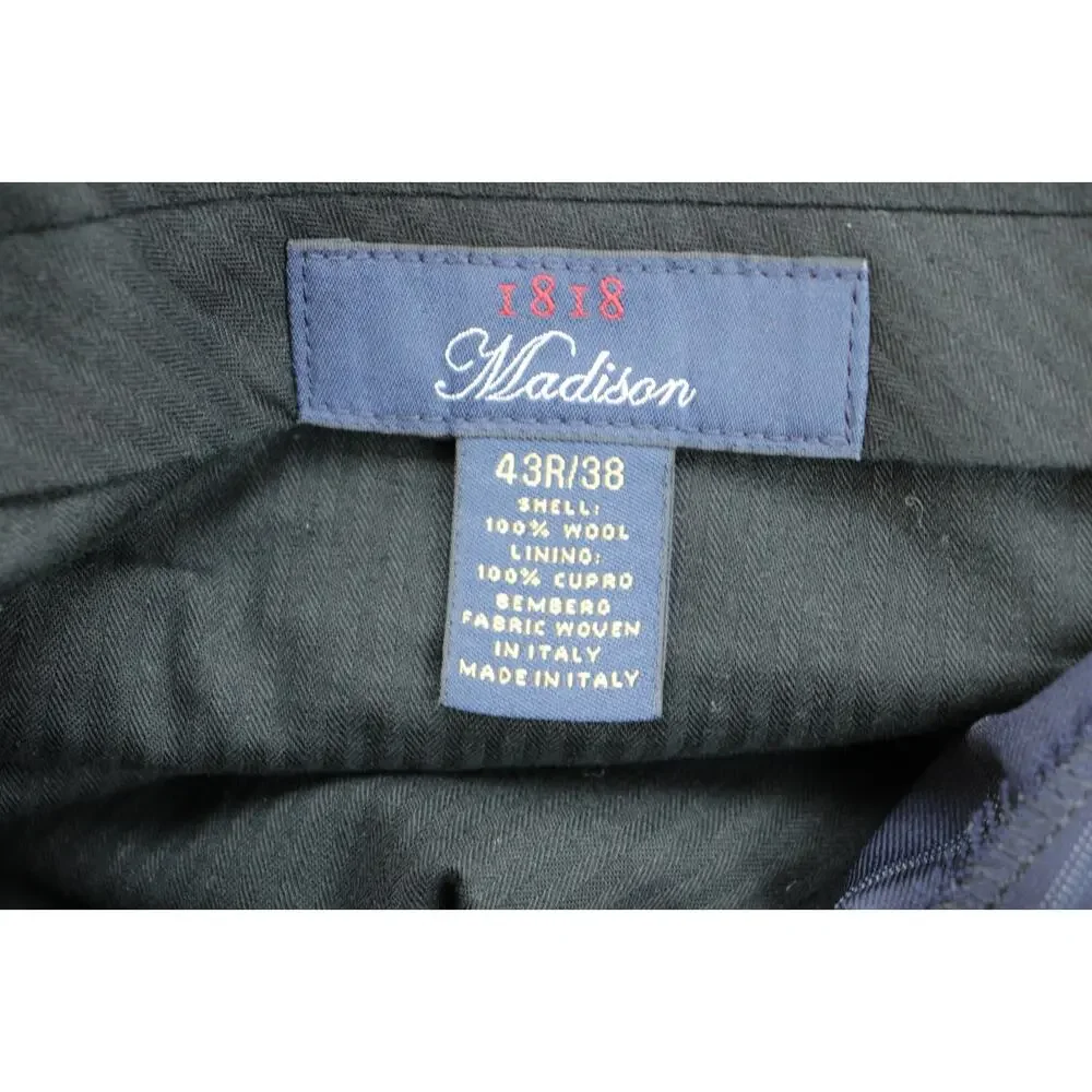 Brooks Brothers Suit Mens 43R / 38W Blue Stripe 1818 Madison x Estrato - 2 Piece